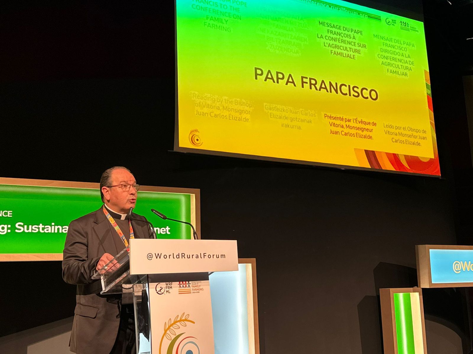 El Obispo de Vitoria pone la voz al mensaje del Papa Francisco  en la cumbre mundial sobre agricultura