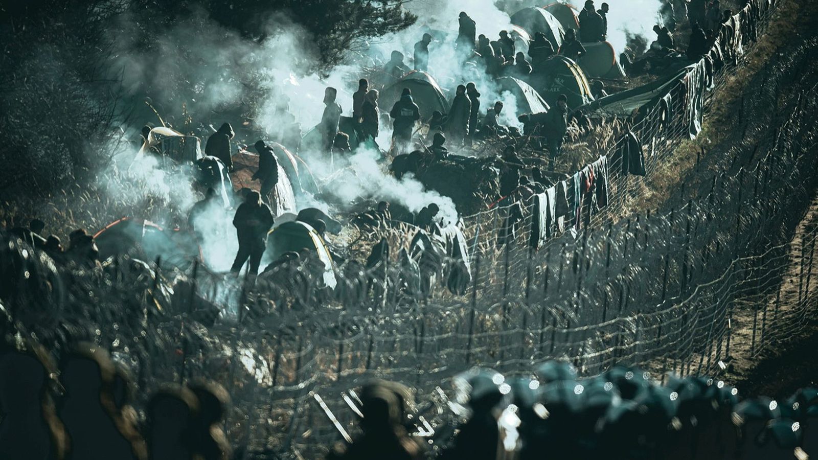 Cientos de migrantes en la frontera Bielorrusia-Polonia