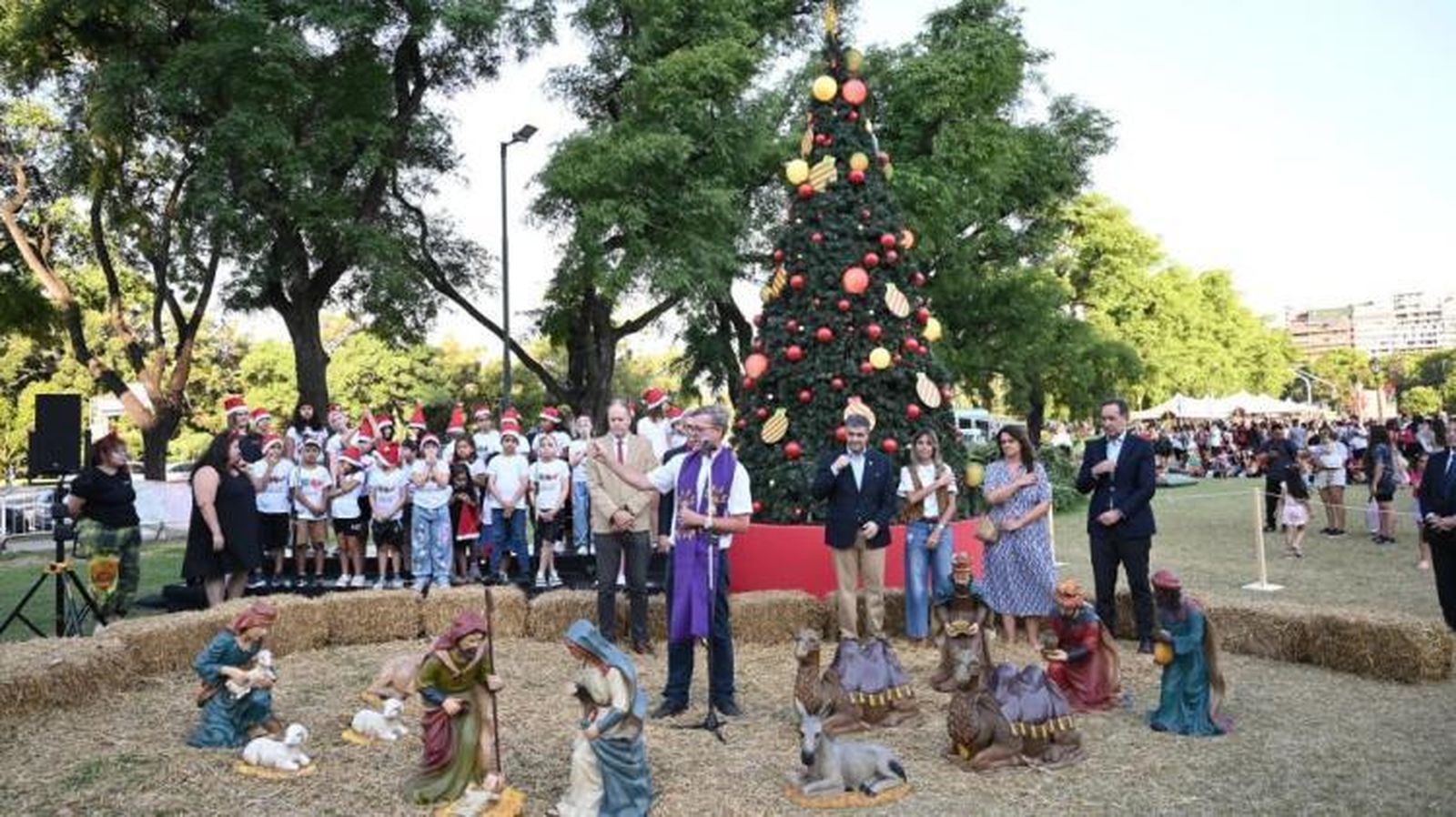 Bendición del pesebre en Buenos Aires