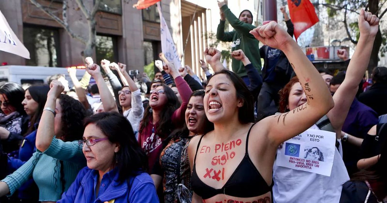 Manifestaciones pro aborto en Chile