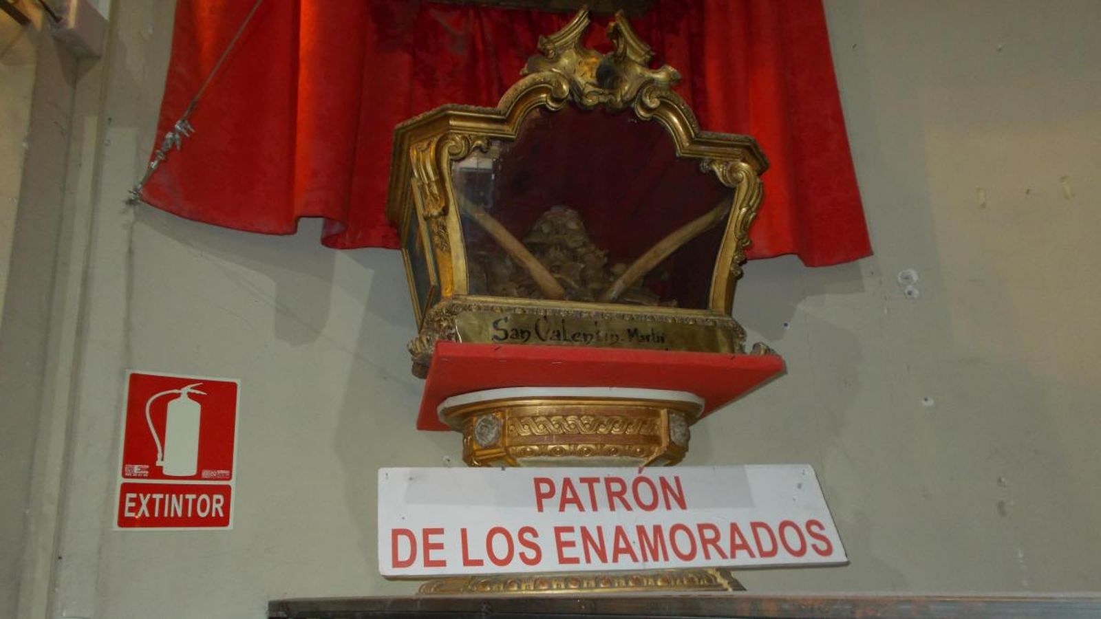 Reliquia de san Valentín en la Iglesia de San Antón. Madrid