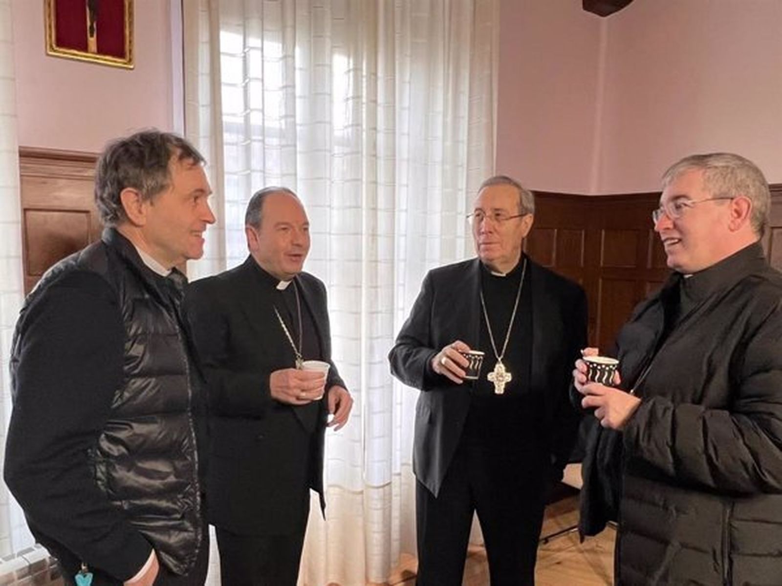 Joseba Segura (izquierda) y Fernando Prado (derecha), junto a Elizalde y Francisco Pérez