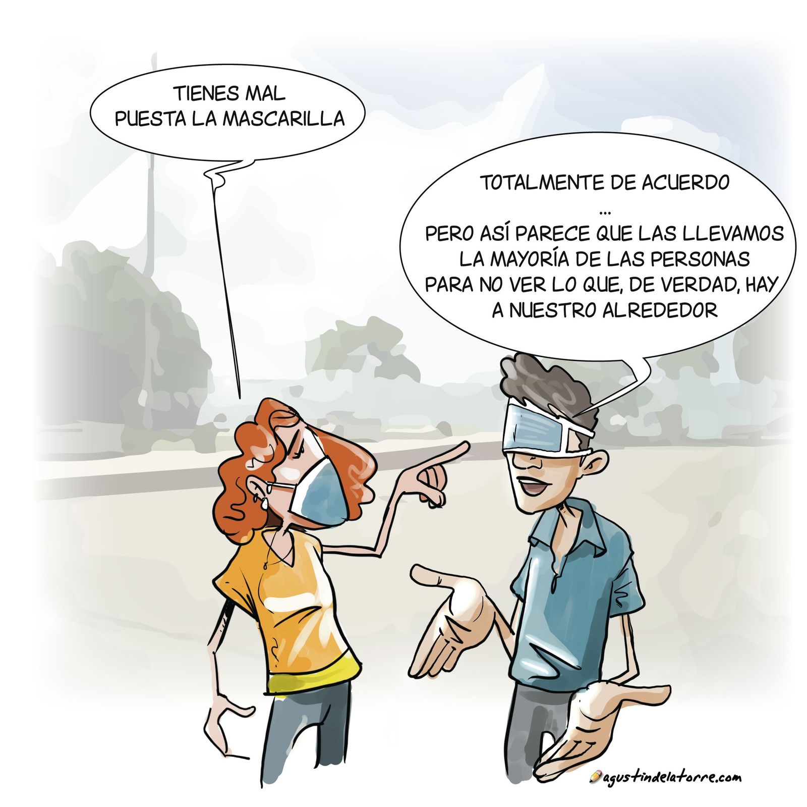 Mascarilla en los ojos