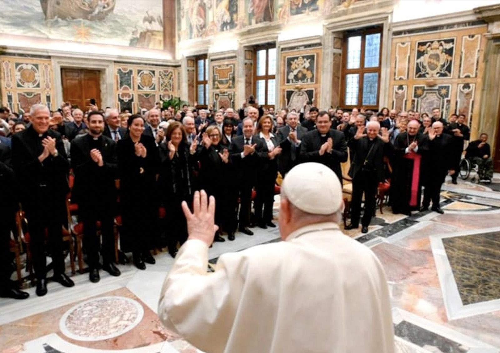 Benavent y sus auxiliares durante la audiencia