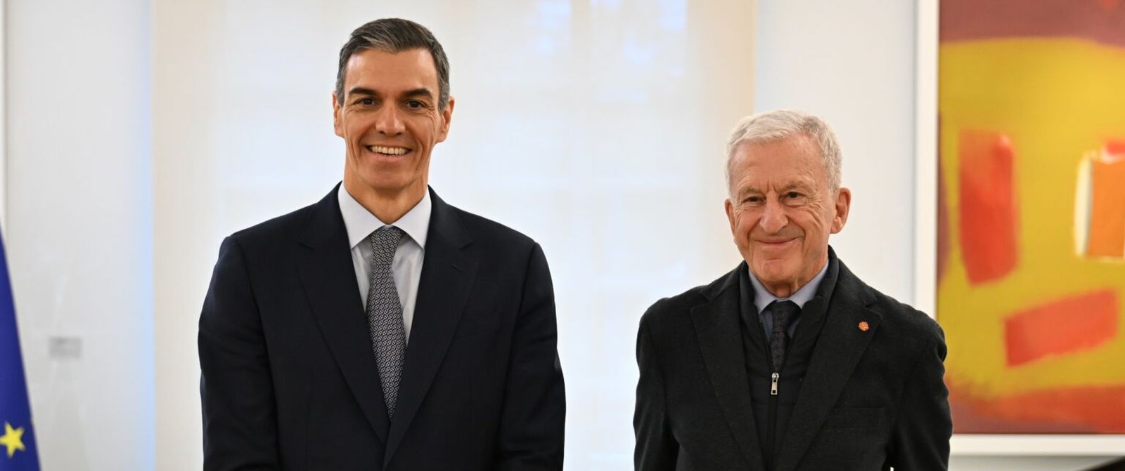 Pedro Sánchez, con Manuel Bretón