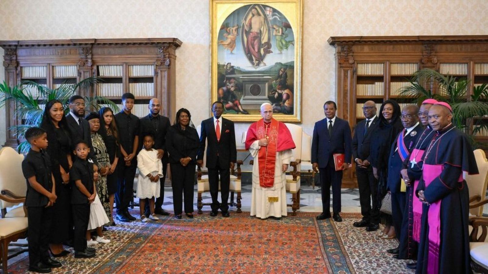 León XIV, con Obiang