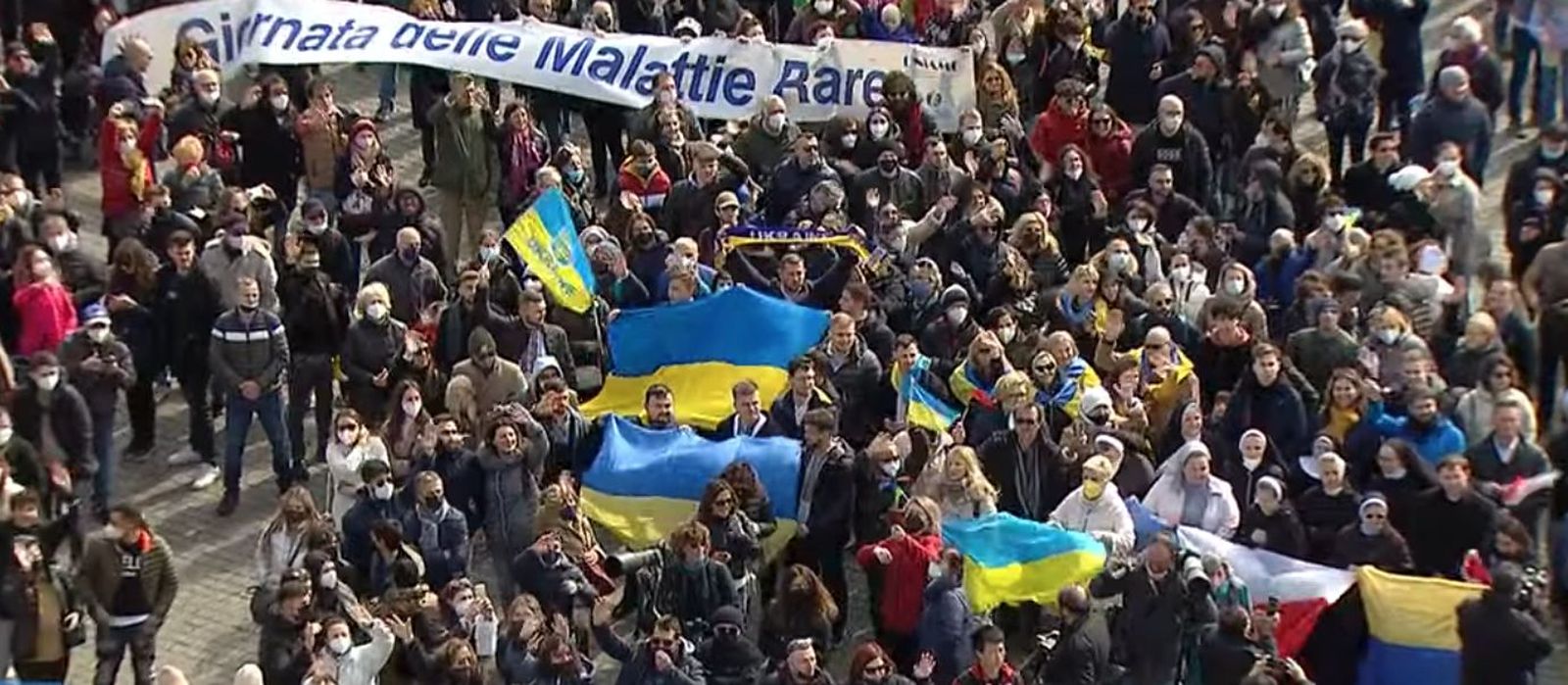 Banderas de Ucrania en San Pedro