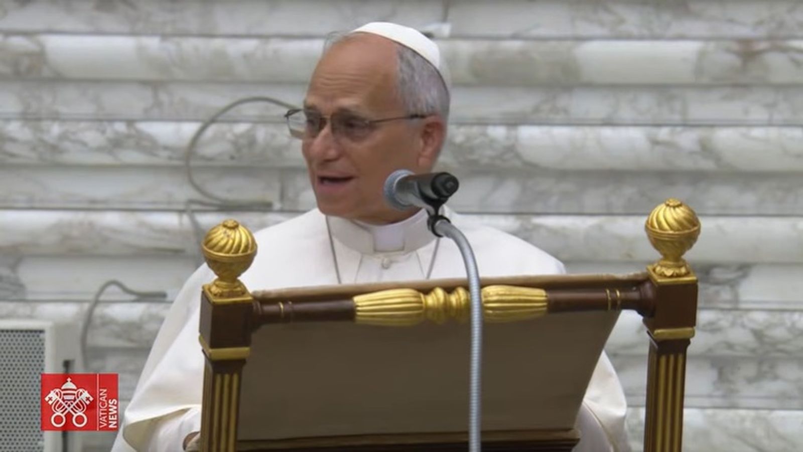 El papa se dirige a los cardenales en el Consistorio Extraordinario de junnio 2026.  Foto de Vatican News