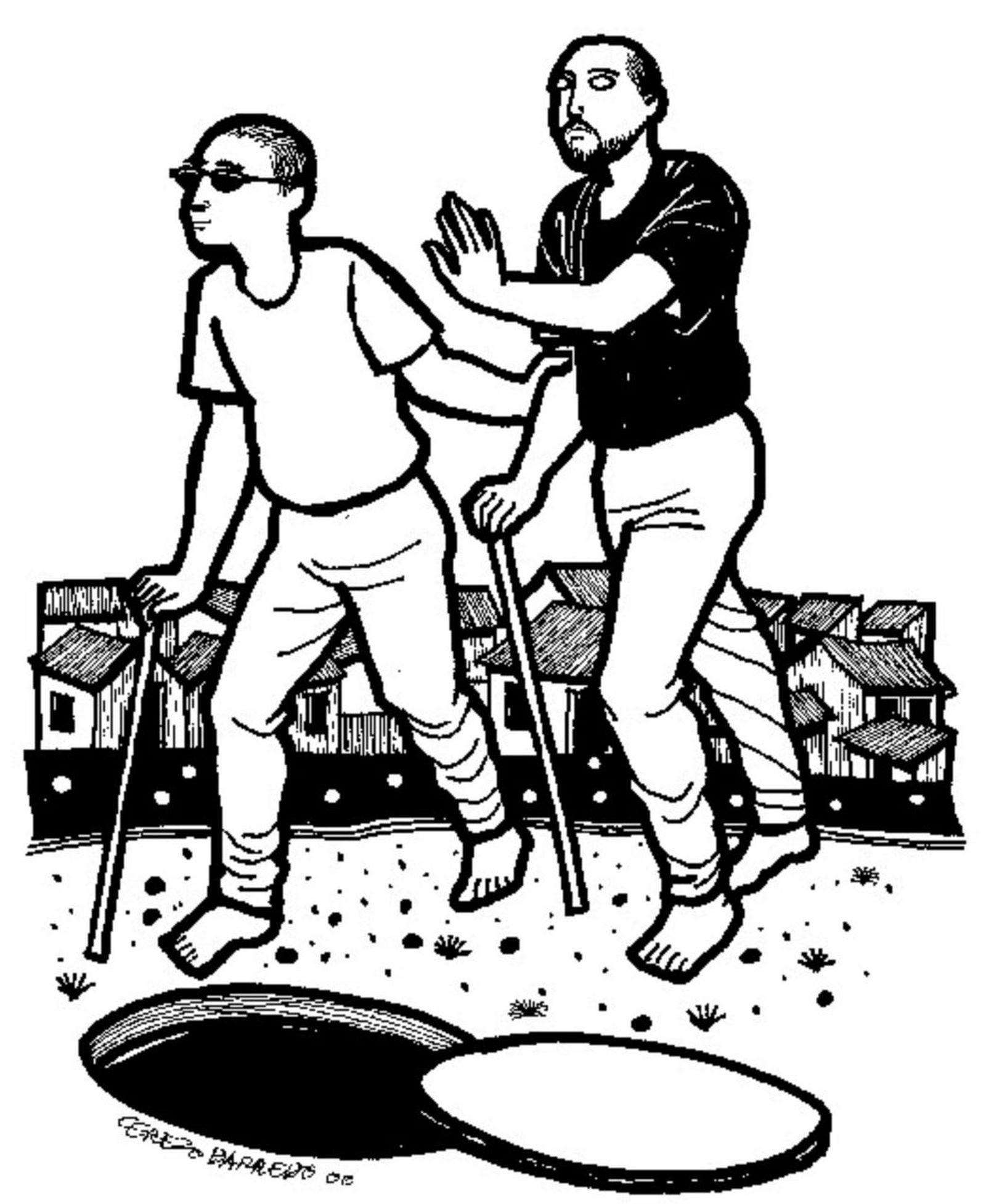 Si un ciego guía a otro ciego