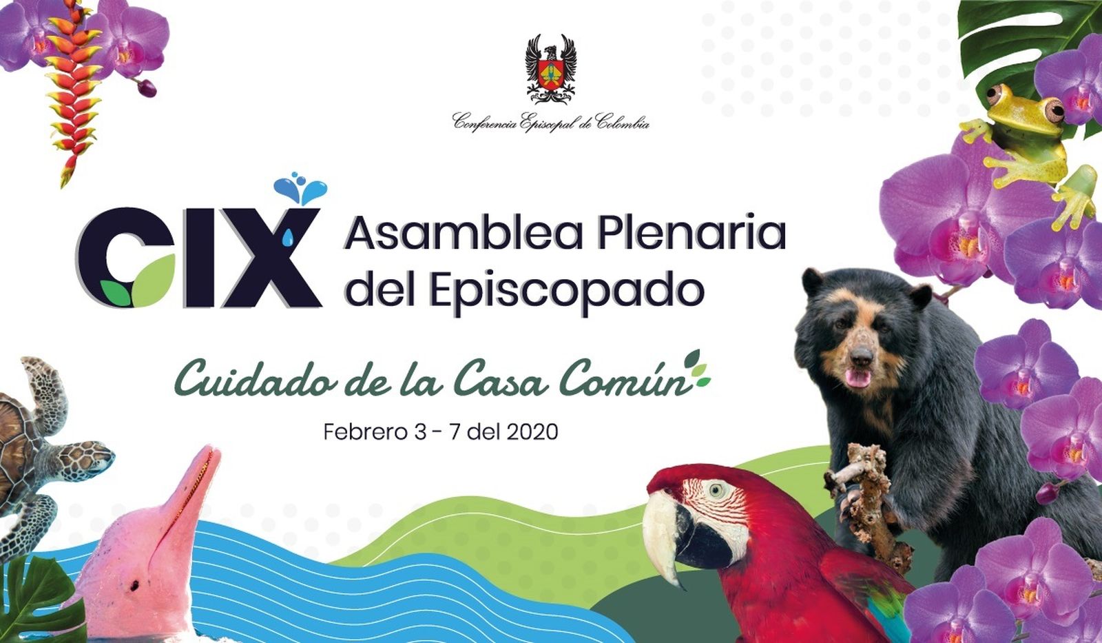 Cartel de la próxima asamblea plenaria del episcopado colombiano