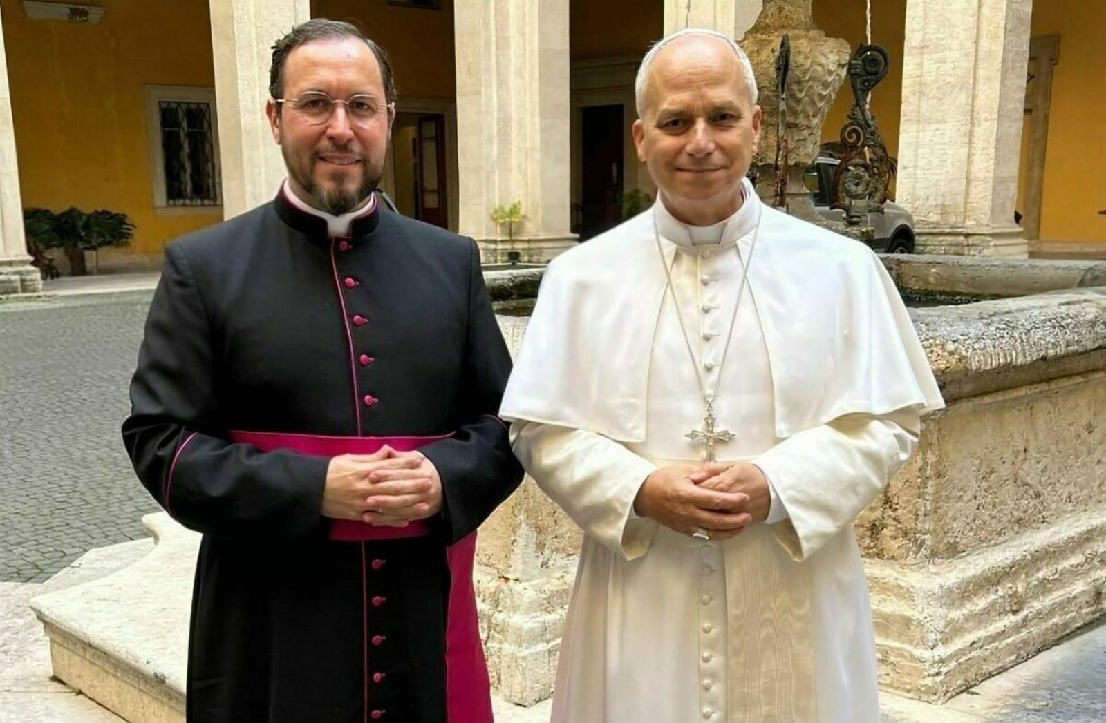 Salvador Aguilera, con el Papa