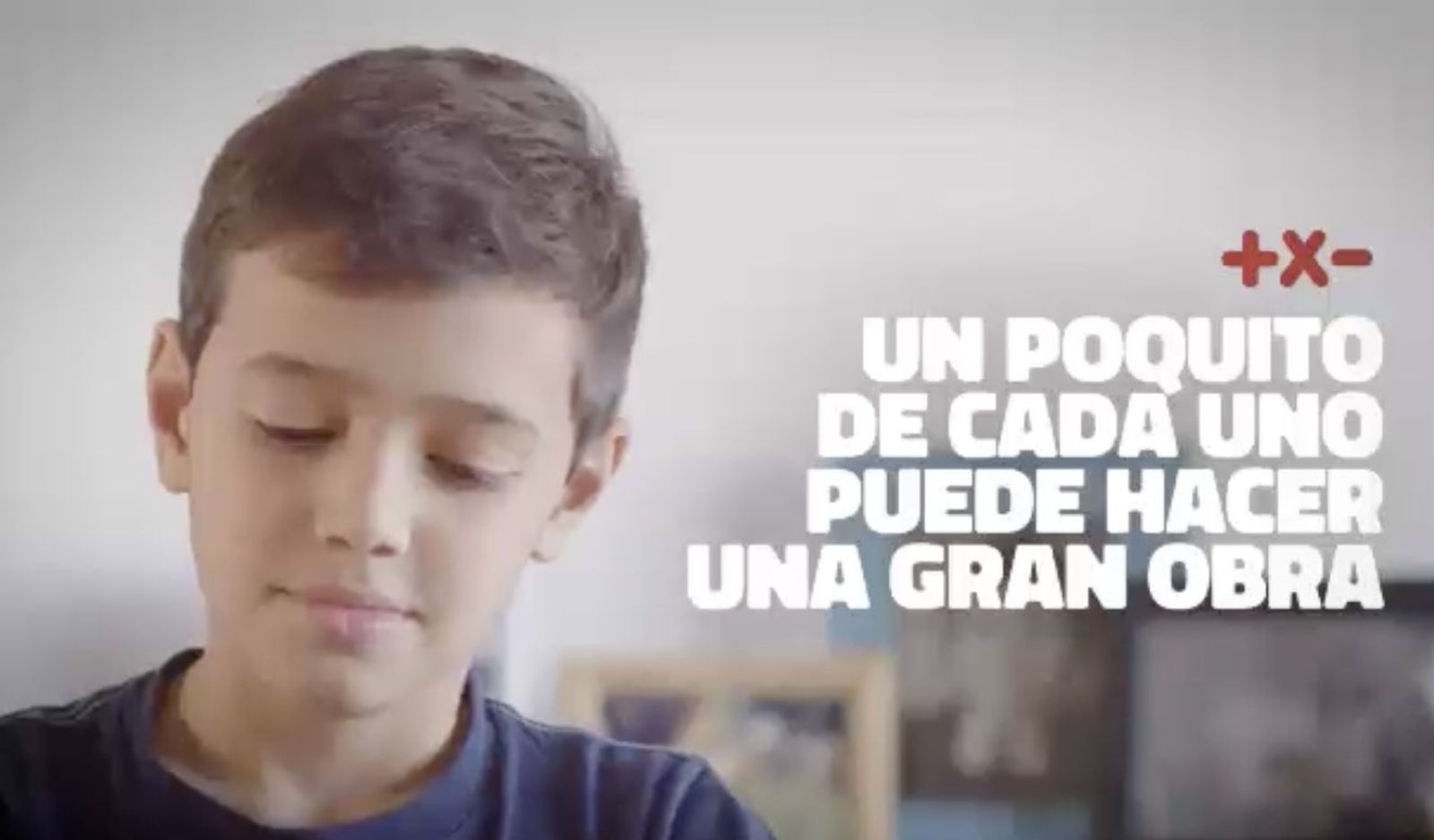 Imagen de la campaña de la Colecta Nacional "Más por Menos"