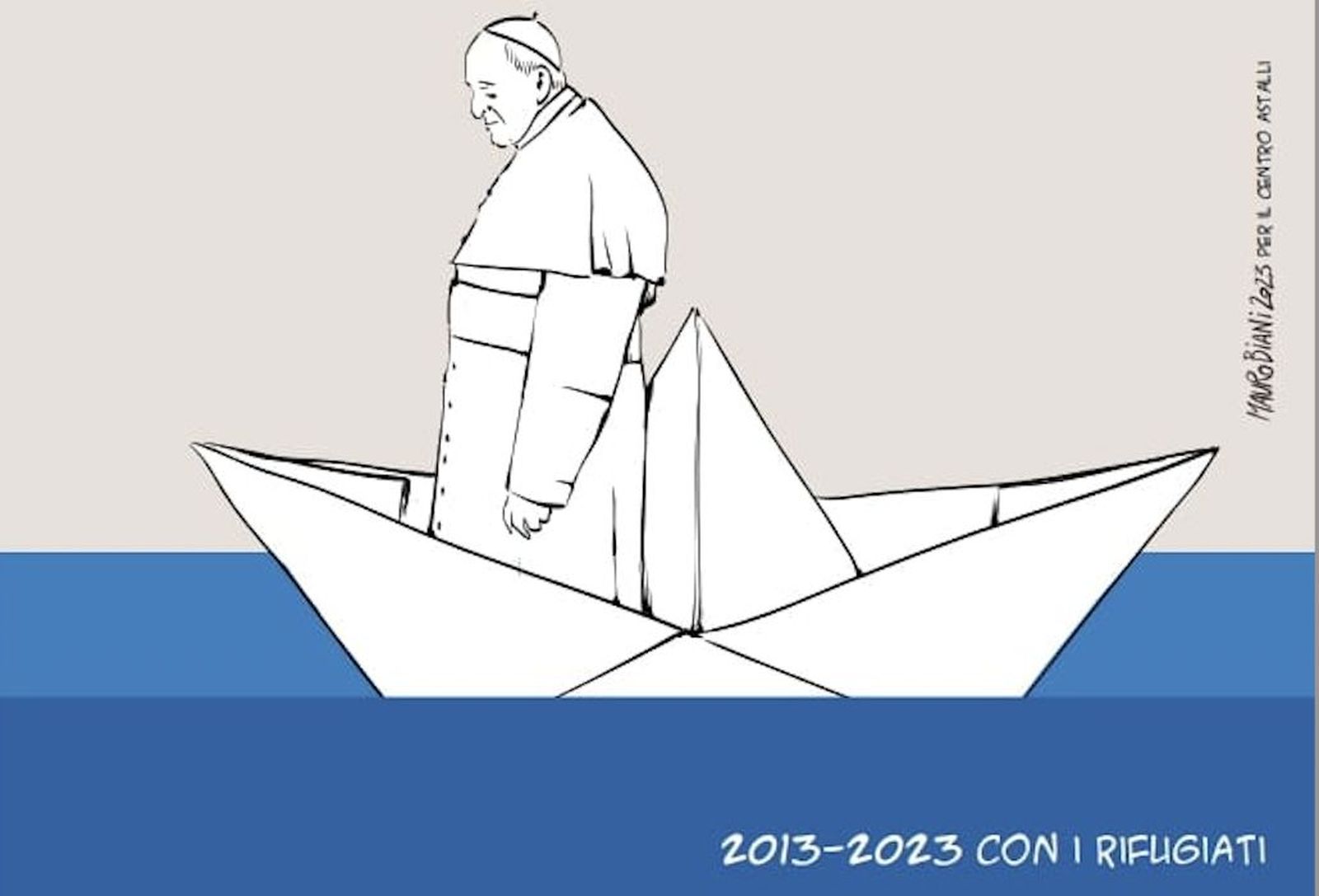 Ilustración de la colección de discursos al Centro Astalli