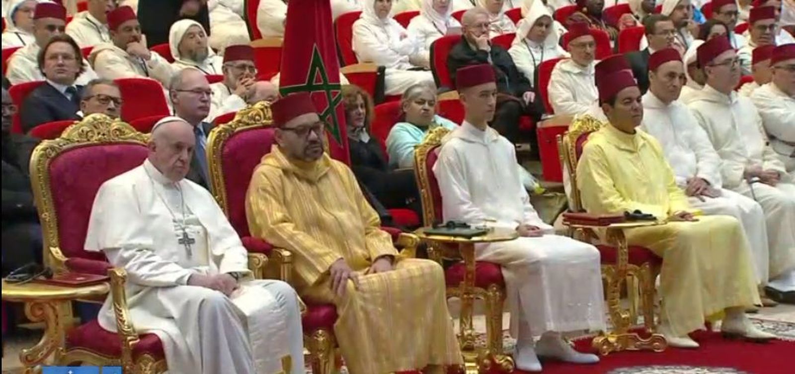 El Papa y el Rey en la escuela de Imanes