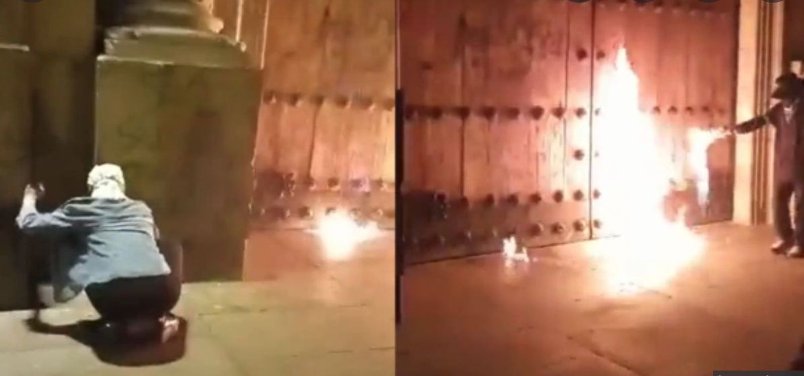 Intento de incendio en catedral de Bogotá