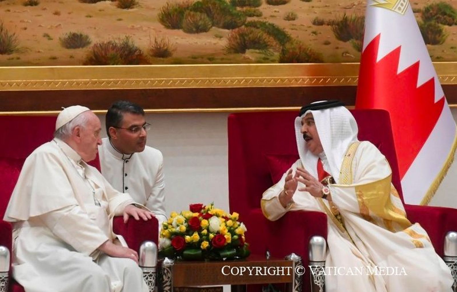 El Papa, con el rey de Bahrein