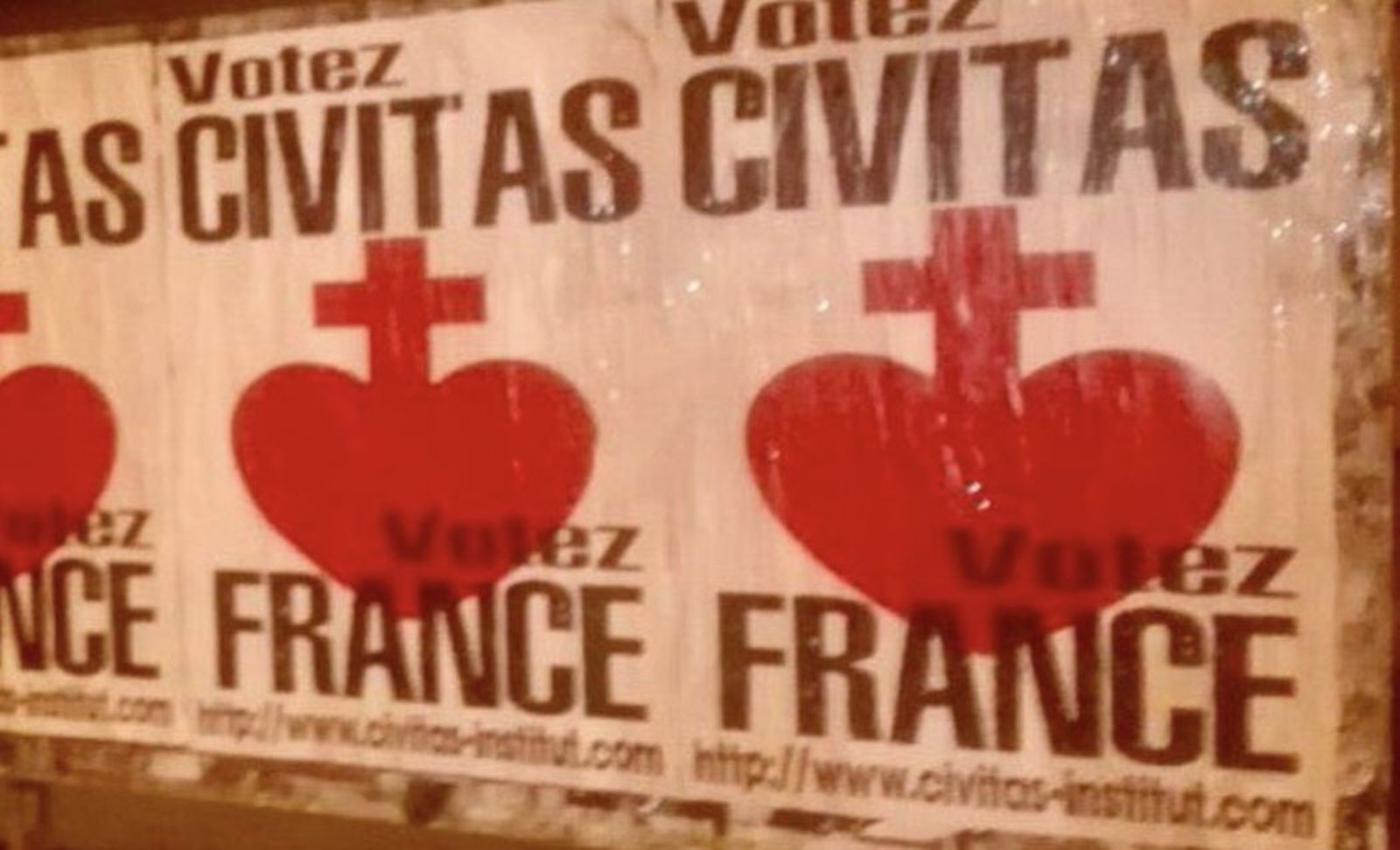 Carteles electorales de Civitas en Francia