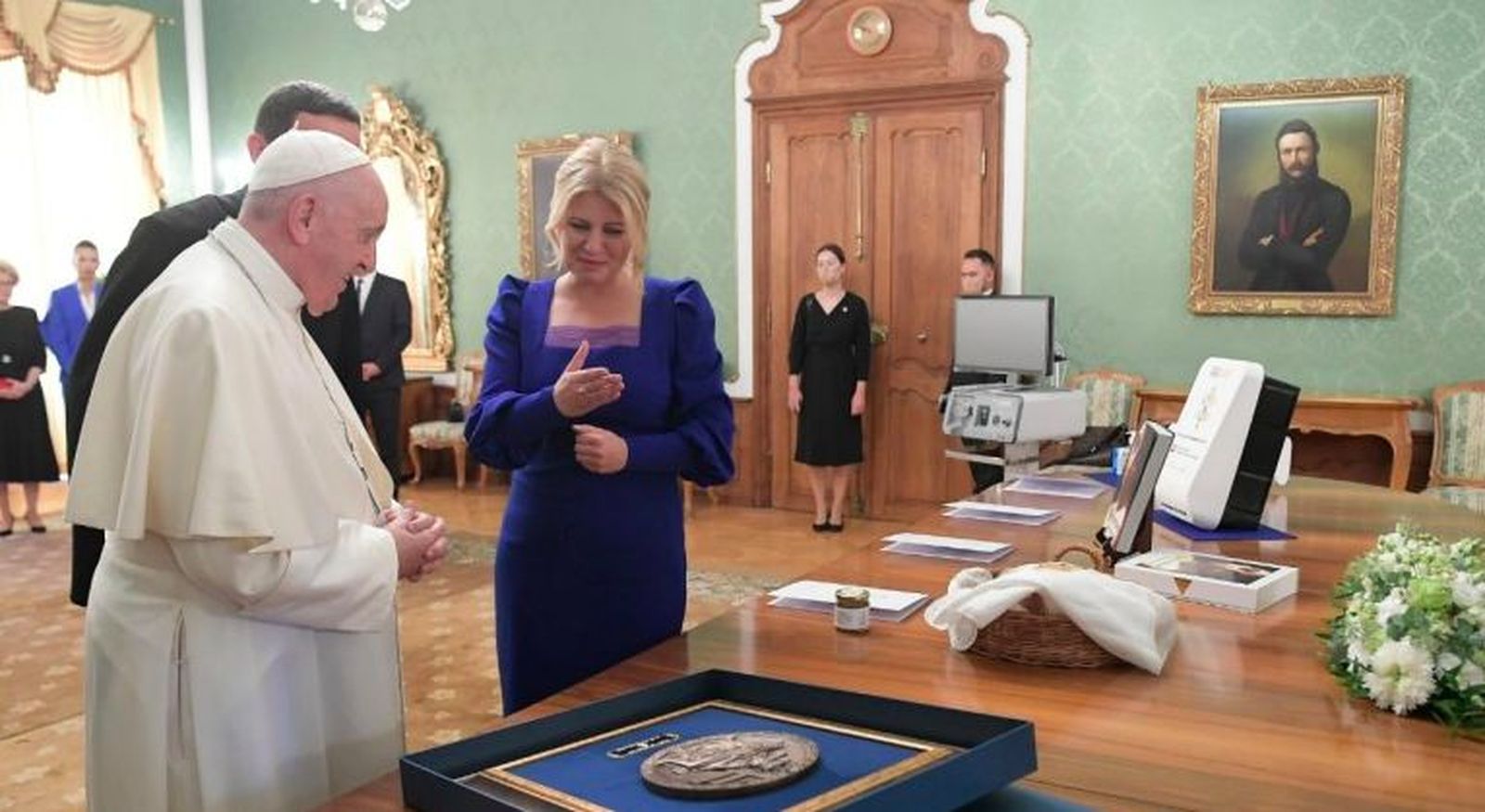Francisco, con la presidenta de Eslovaquia