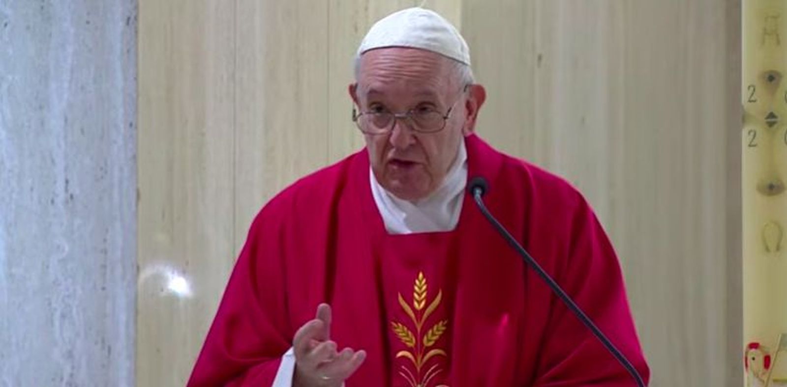 Francisco, durante la misa de hoy