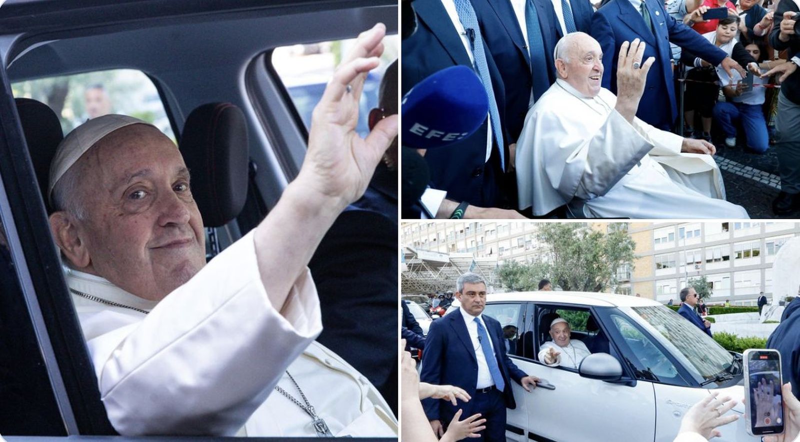 Francisco a la salida del Gemelli