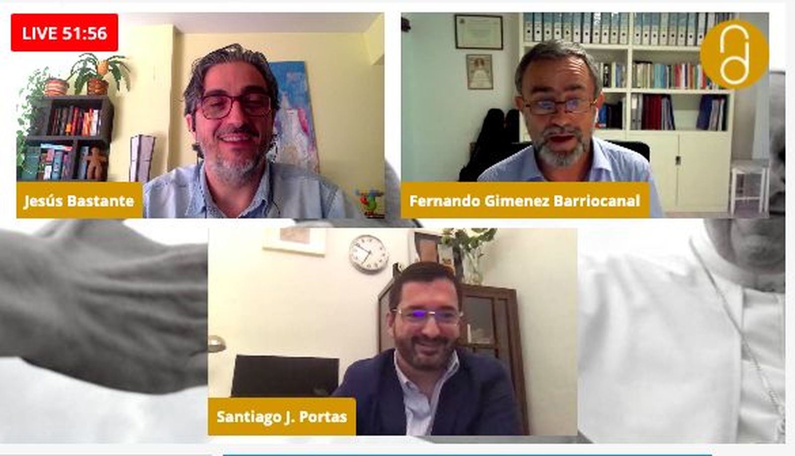 Barriocanal, Portas y Bastante, durante los III Jueves de RD