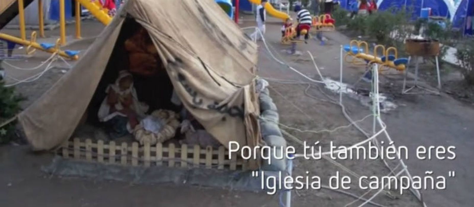 Una tienda de campaña en Belén