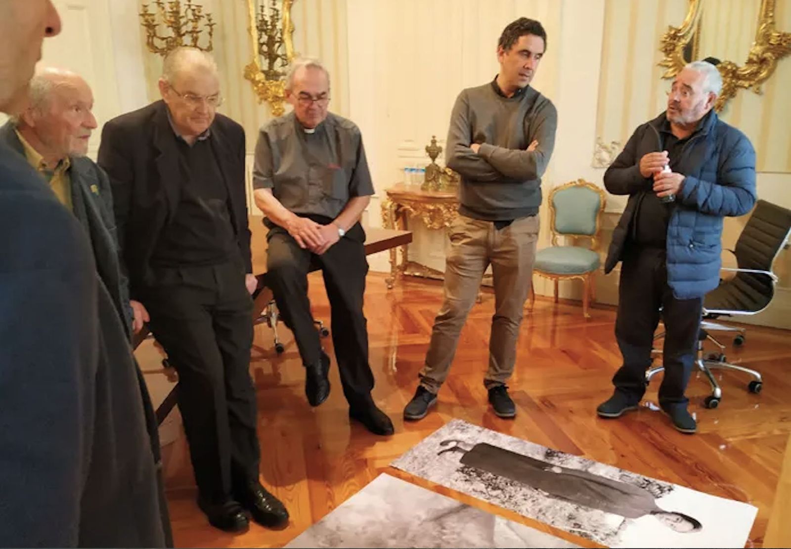 Antonio López (segundo por la izquierda) y Fernando Cadiñanos (segundo por la derecha)