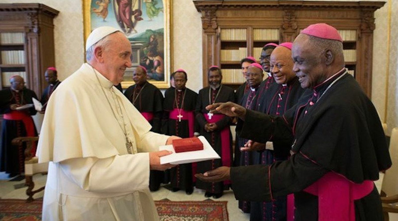 El Papa, con los obispos de Mozambique