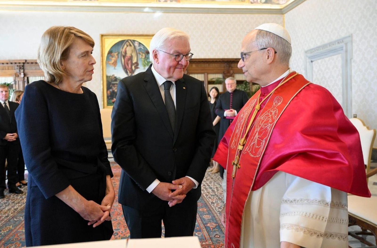 León XIV recibe a Frank-Walter Steinmeier y a su esposa Elke