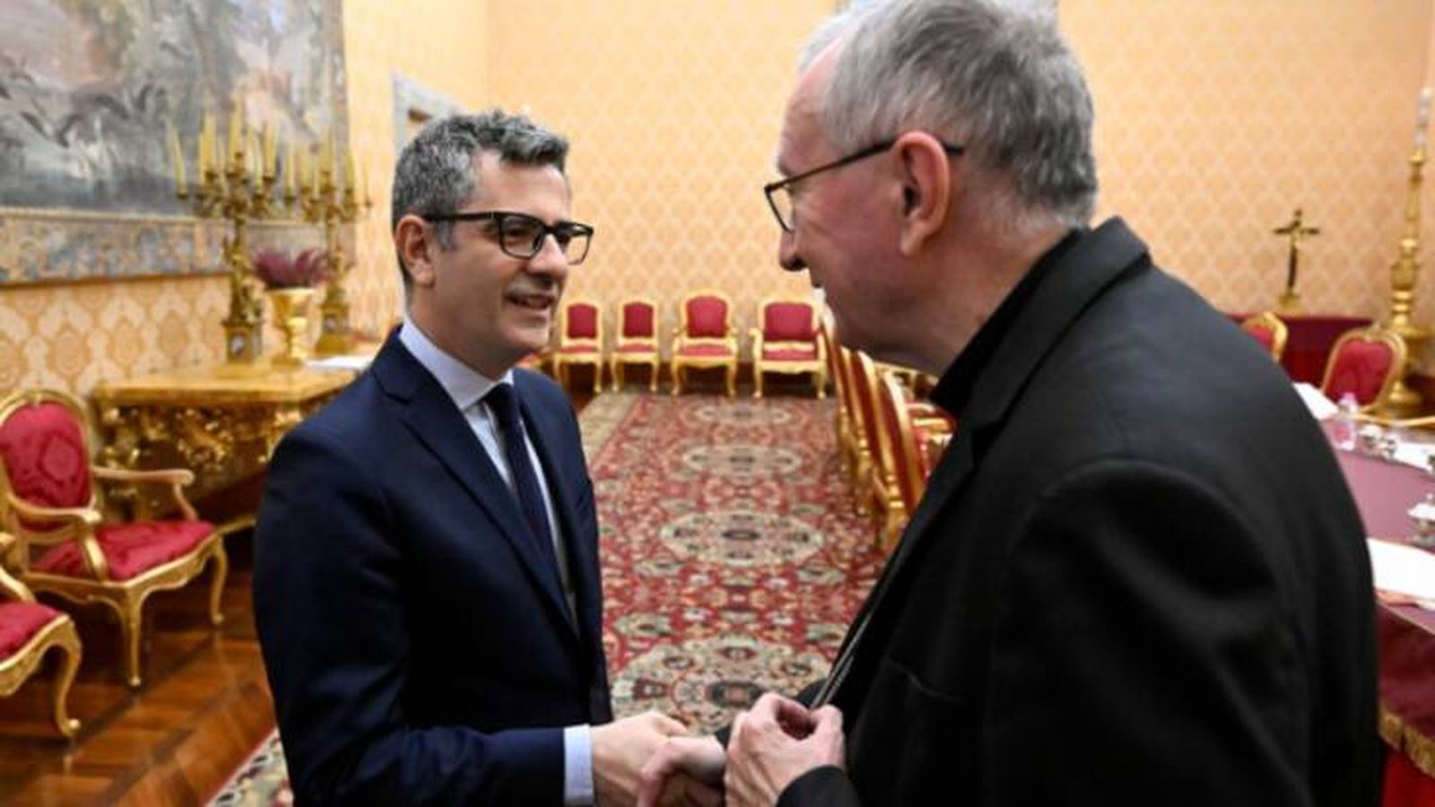 Félix Bolaños y Pietro Parolin