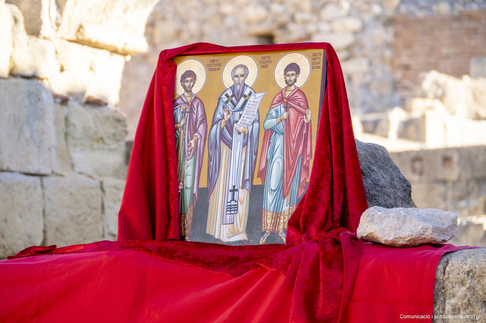 Festividad de sus santos mártires Fructuoso, obispo, y Augurio y Eulogio, diácono