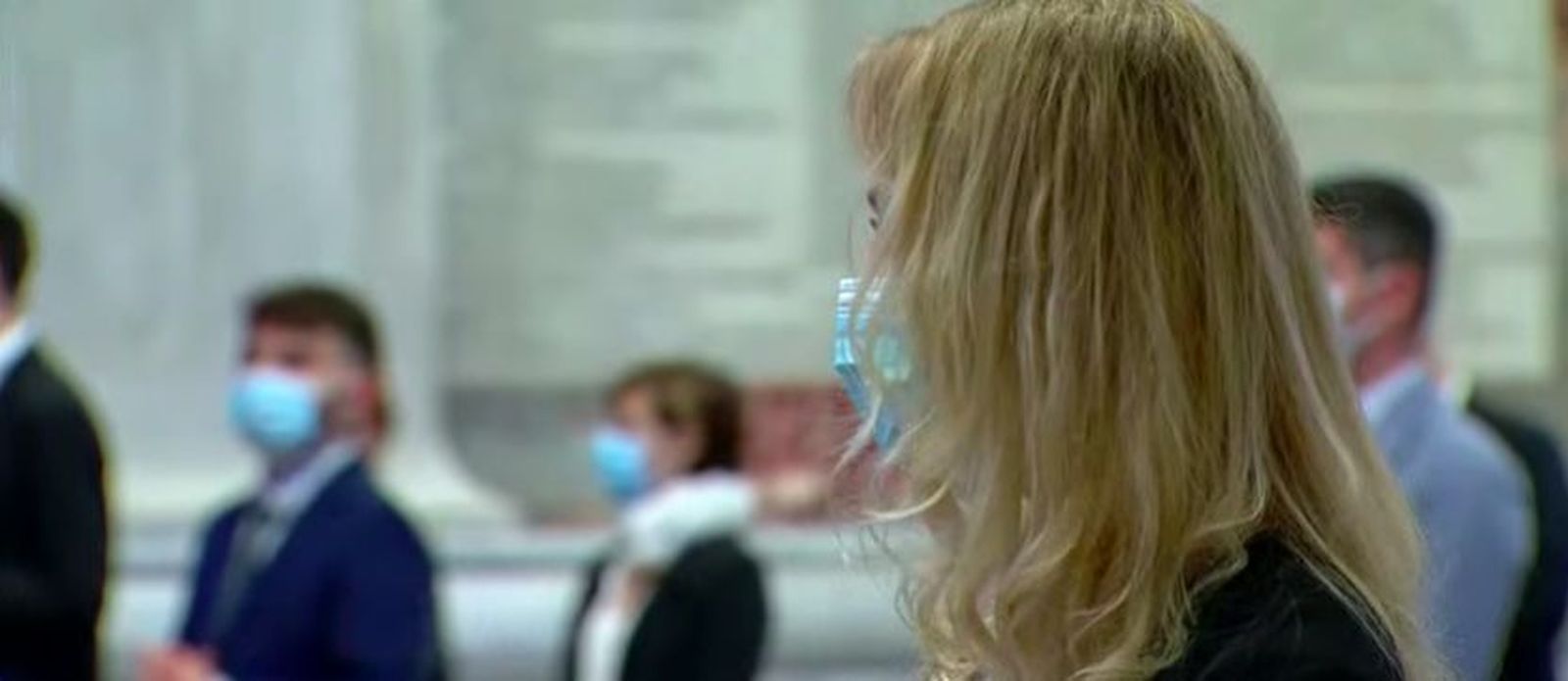 Algunos de los fieles en San Pedro