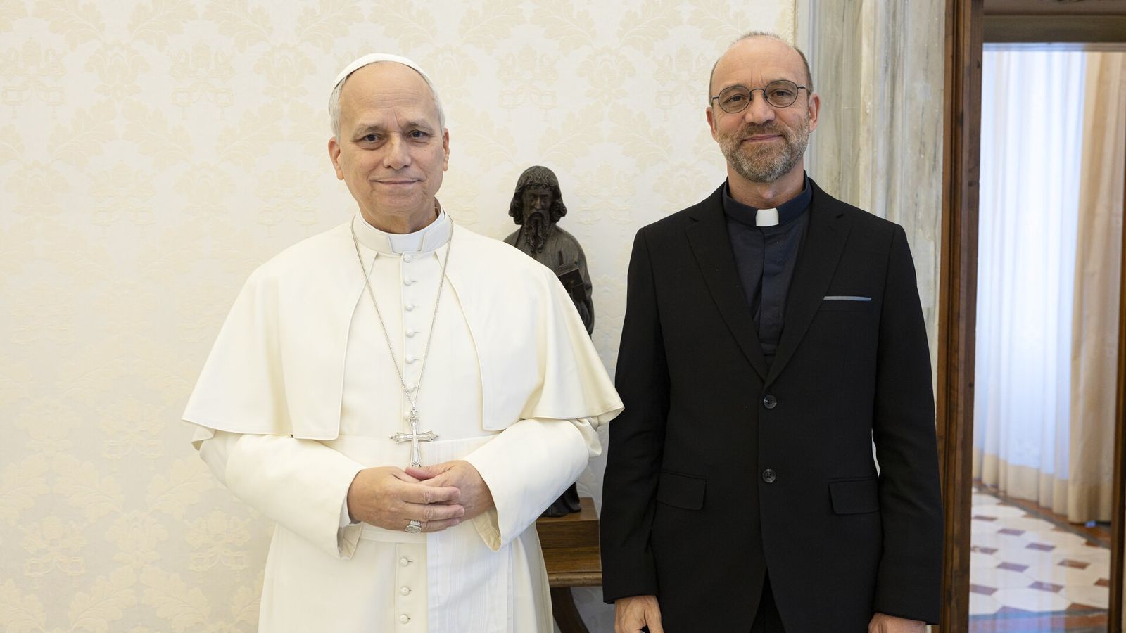 César Caro con León XIV en una reciente audiencia