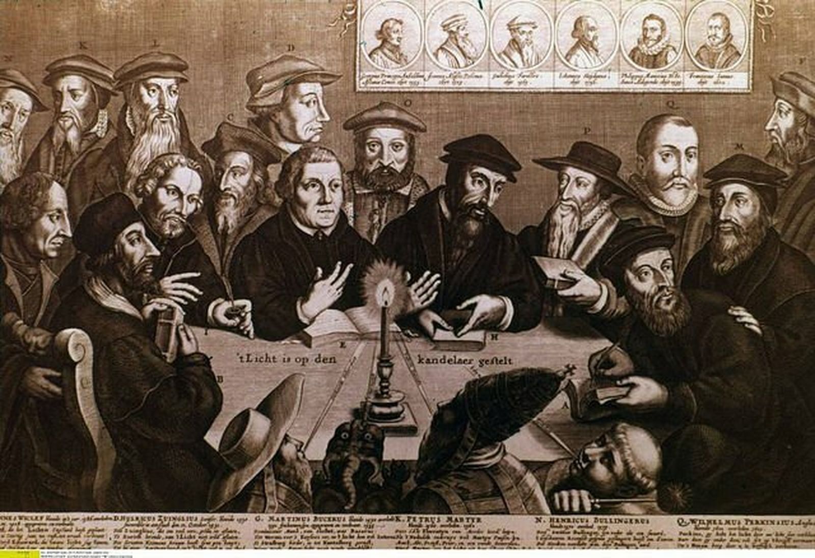 Lutero (c) y otros reformadores protestantes