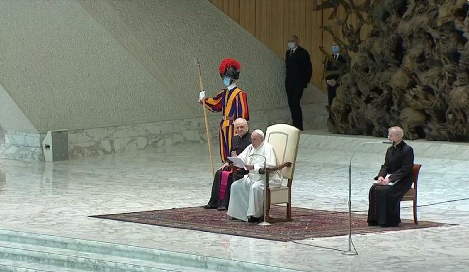 Papa, en la audiencia