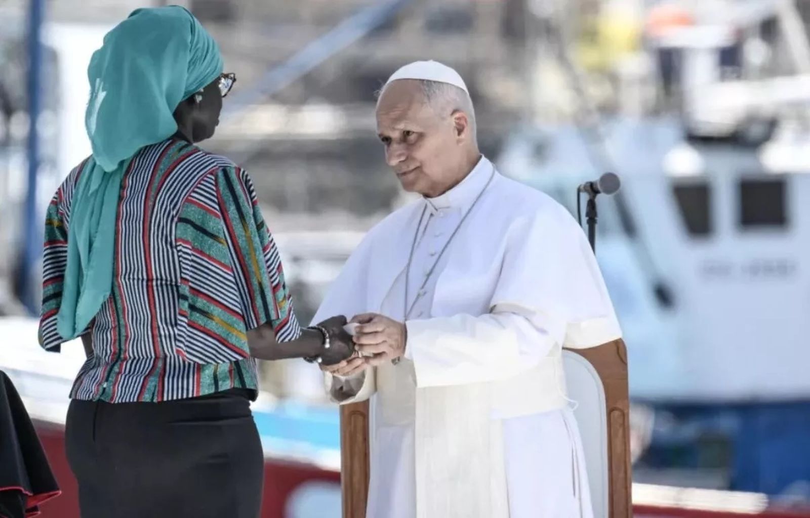Soda Niasse y Leon XIV en Arguineguín