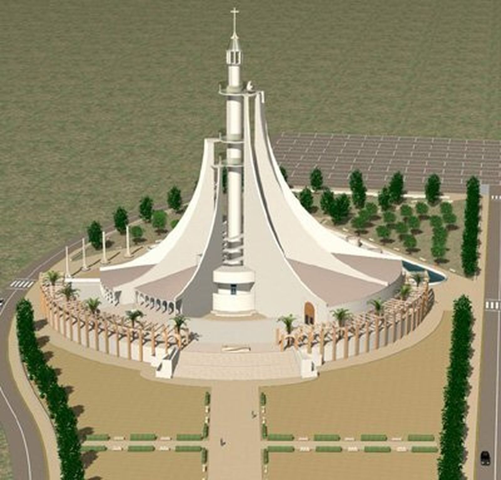 Maqueta del frustrado  Centro Ecuménico Internacional de Oliva