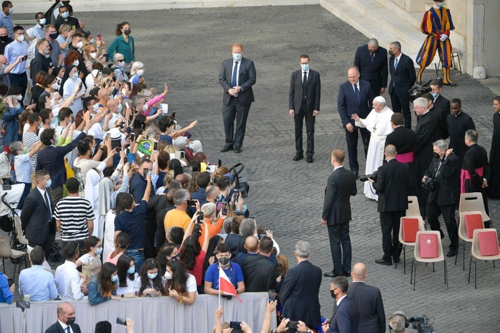 Francisco, durante la audiencia general de hoy