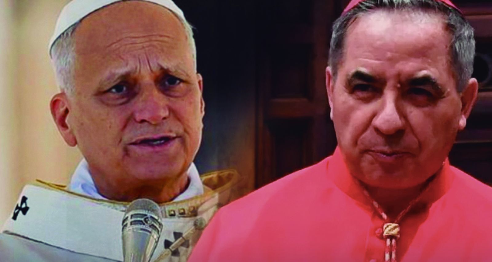 León XIV y Angelo Becciu