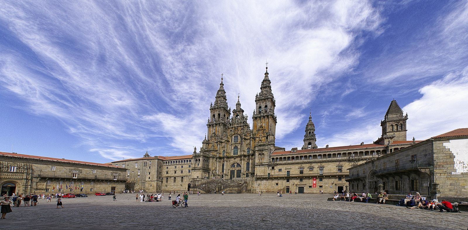 Panoramica Catedral de Santiago de Compostela.