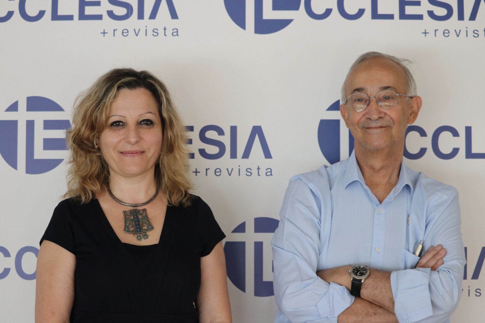 José Luis Pinilla Martín junto a  Mari Fran Sánchez Vara, su relevo en el cargo