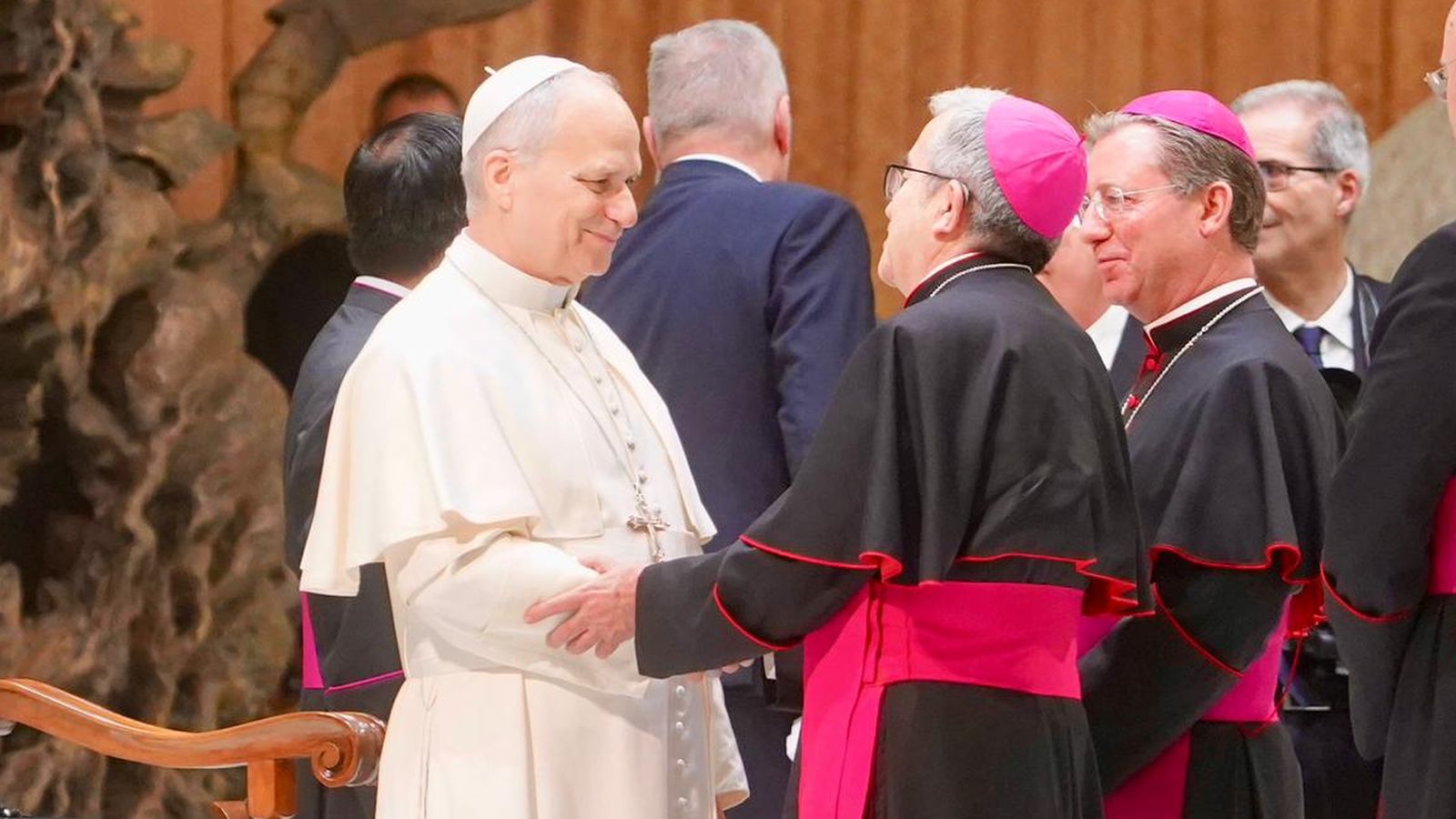 Argüello, presidente de la CEE, con el Papa