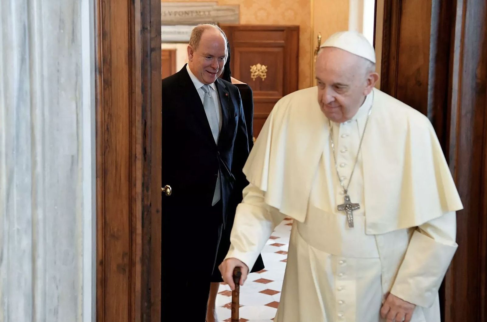 Papa con Alberto de Monaco