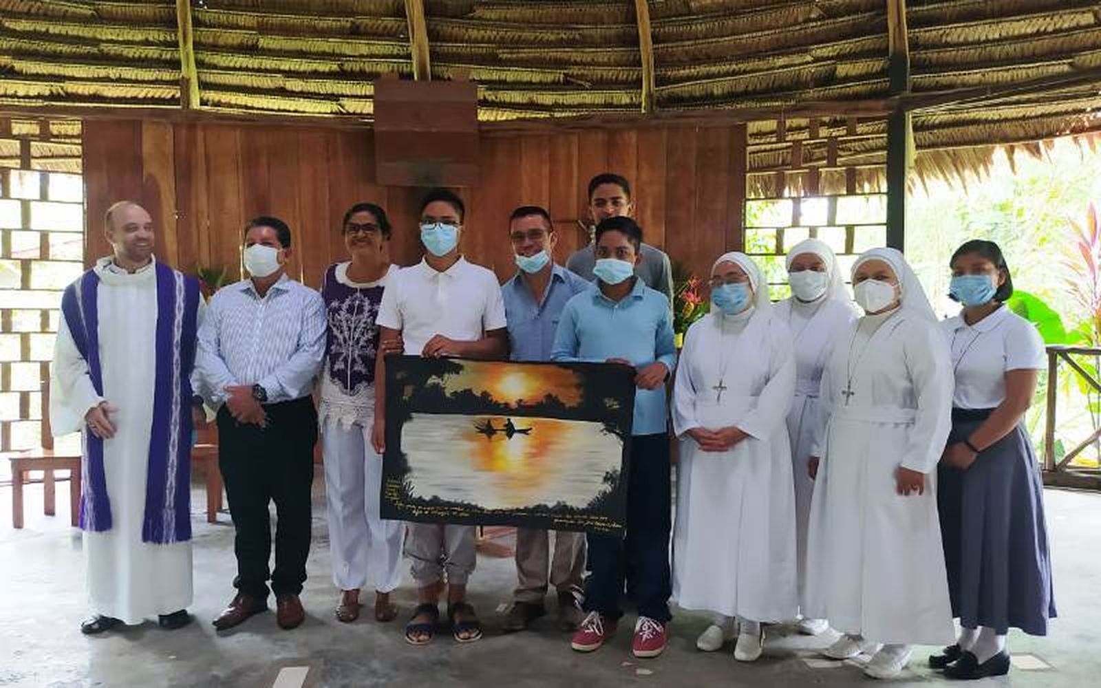 La familia Romero-Mendoza en su despedida