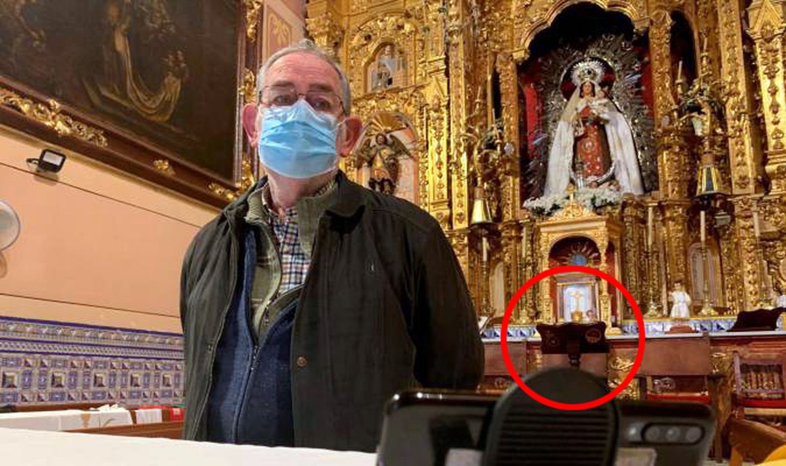 Miguel Ángel García en la parroquia de Nuestra Señora de la Victoria de Arahal