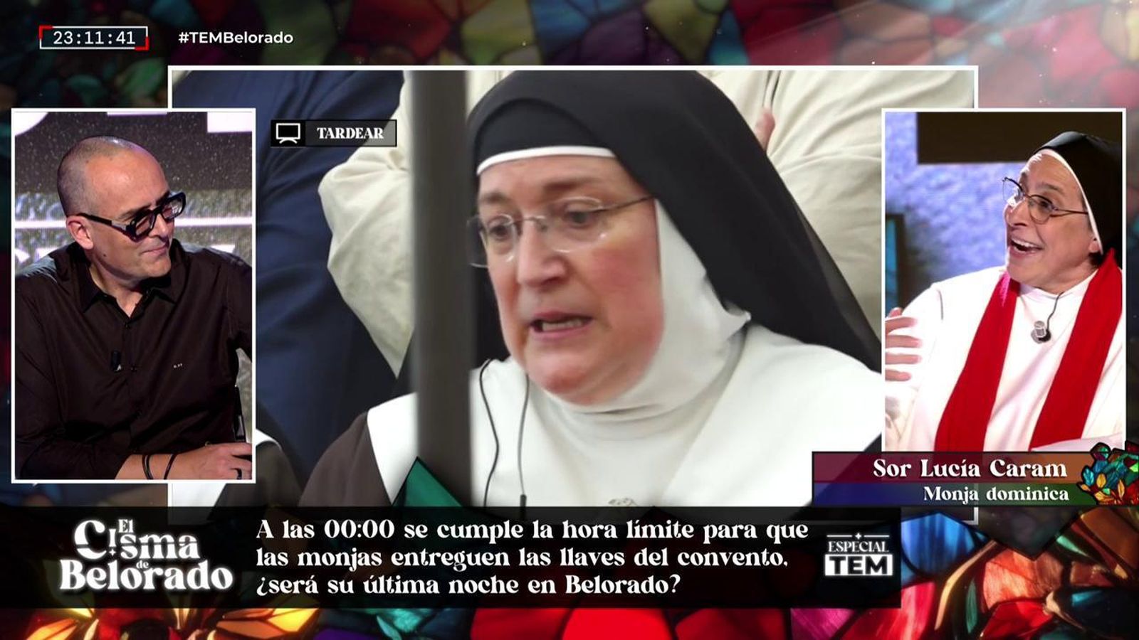 Lucía Caram, con Risto Mejide, ayer