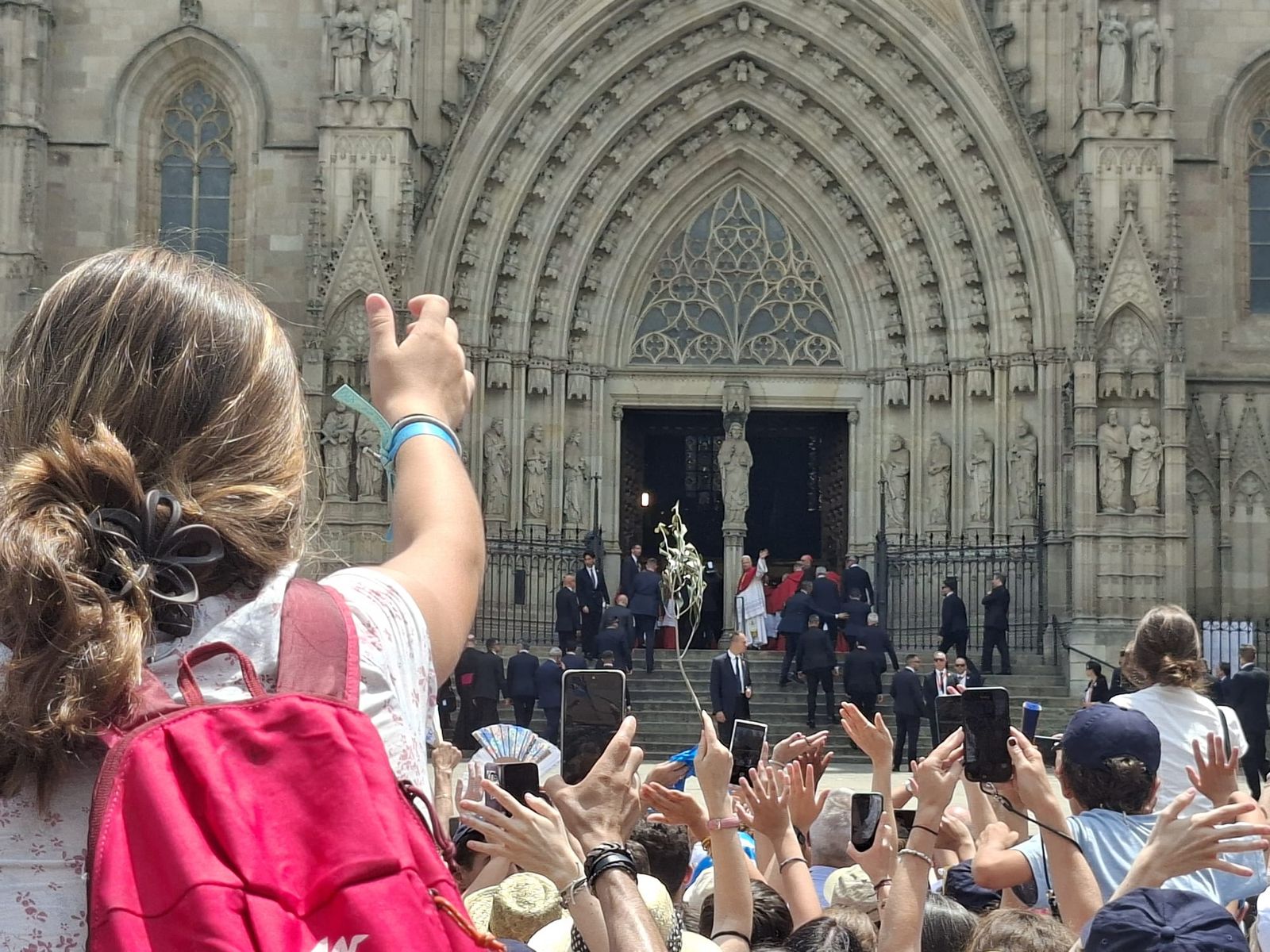 El Papa, en la catedral de Barcelona