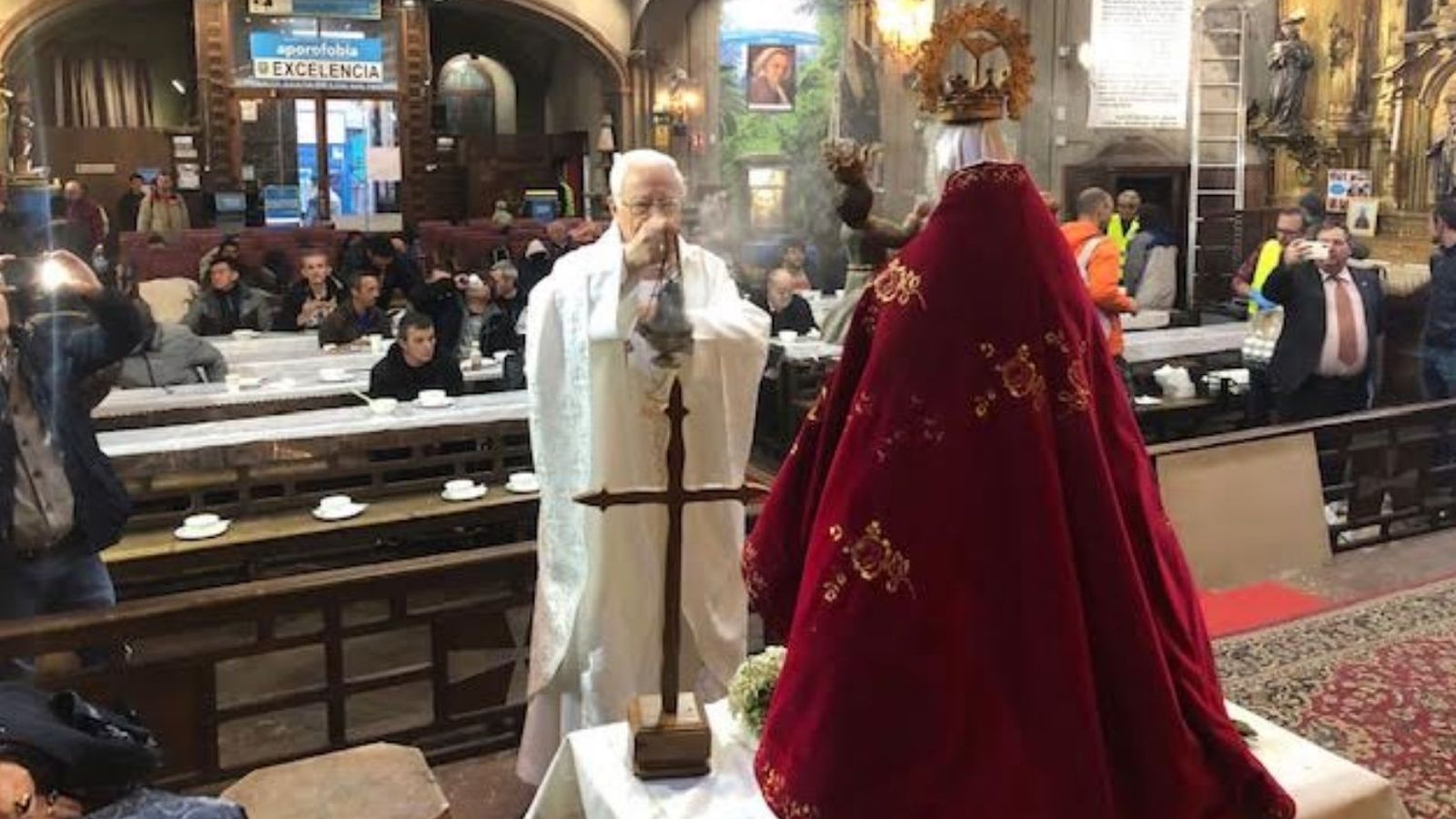 El Padre Ángel en Covadonga en imagen de archivo