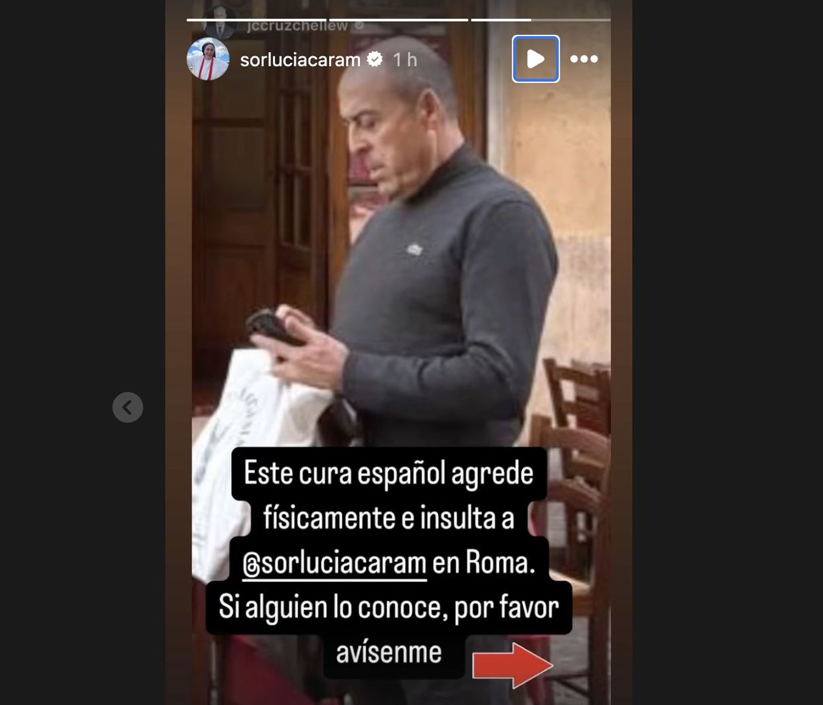 La denuncia, en redes, de sor Lucía