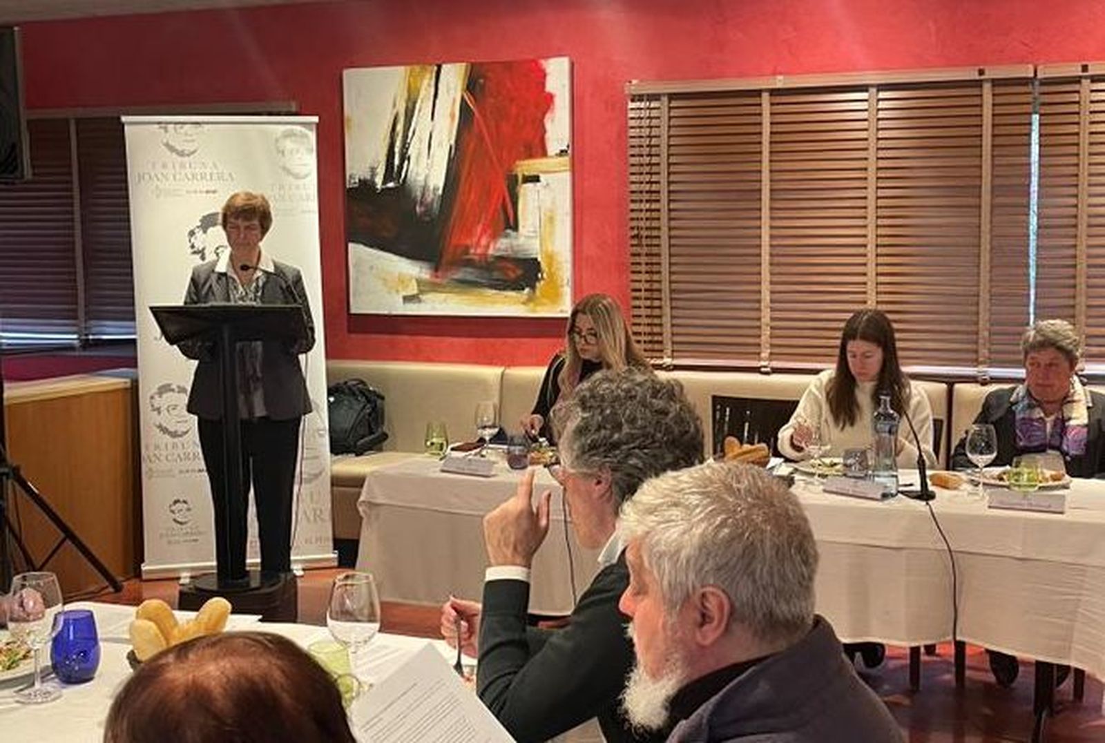 Maria Cimperman en la Tribuna Joan Carrera